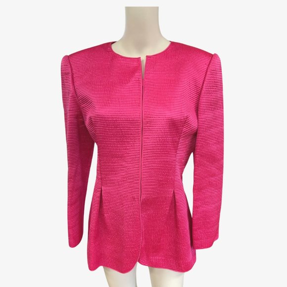 Mary McFadden Couture 1980s Fuschia Jacket